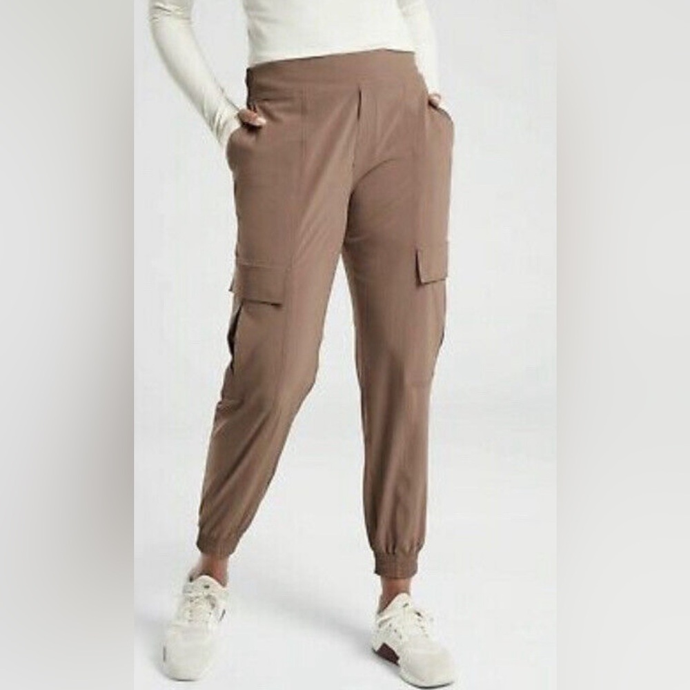 Athleta Brown/Mauve Cargo Jogger Pants